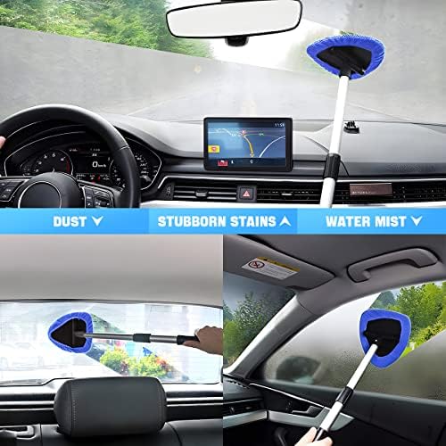 AUKEPO interior exterior windshield cleaner tool removing winter fog