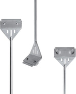 Hollow scraper head with water flow holes minimizing resistance during aquarium glass maintenance.