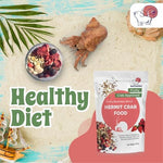 Close up of biological formula hermit crab blend for healthy molting and exoskeleton support.
