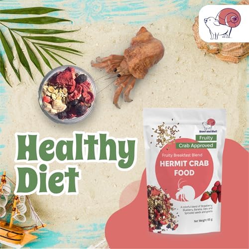 Close up of biological formula hermit crab blend for healthy molting and exoskeleton support.