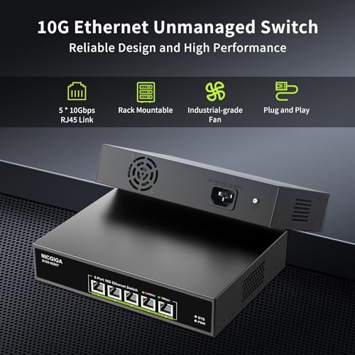 Premium imported high speed network switch side profile highlighting cooling ventilation holes.