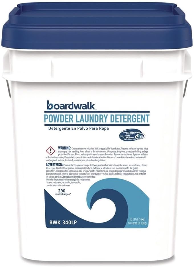 Boardwalk 340LP Laundry Detergent Powder, Summer Breeze, 18 lb Bucket - Image 1