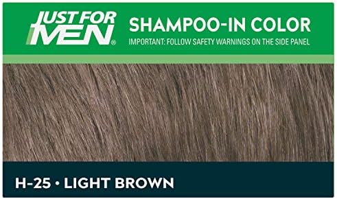 Just For Men men hair dye light brown single application kit contents