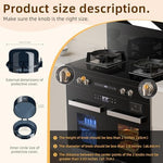 Wilniry child proof stove knob guard installed on kitchen stove