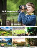 Waterproof optical monocular scope attached to a universal smartphone adapter for mobile distance photography