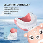 Kids automatic ultrasonic toothbrush with integrated dental blue light feature