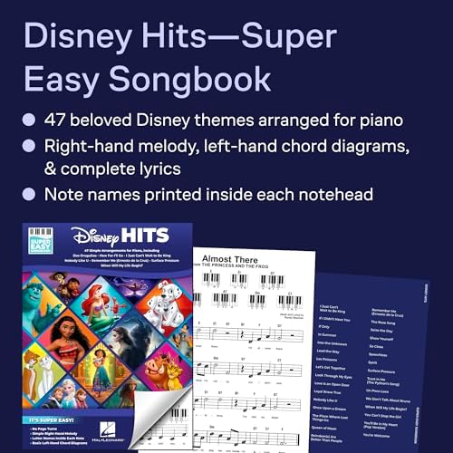 Disney Hits - Super Easy Songbook | Easy Piano Sheet Music Book for Beginners | Learn to Play Popular Disney Songs from Frozen, Moana and The Lion King | Piano Songbook for Students and Teachers - Image 4