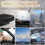 Imported Qidoe 2-in-1 car heater packaging and dashboard mounting tape