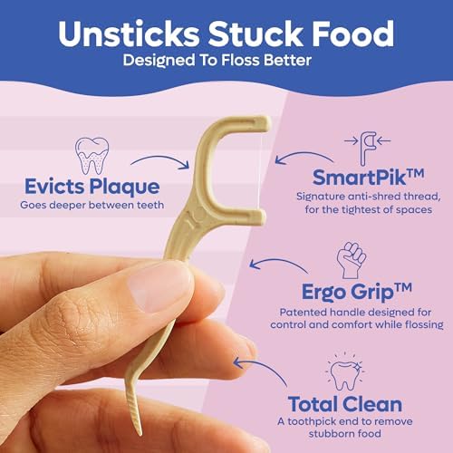 Biodegradable straw wheat dental flossers for sustainable teeth cleaning.