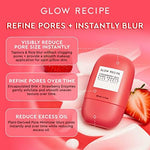 Glow Recipe Strawberry BHA serum primer texture shot on hand