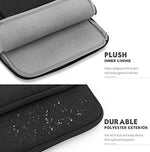 MoKo tablet pouch accessory pocket filled with charger cable phone and stylus.