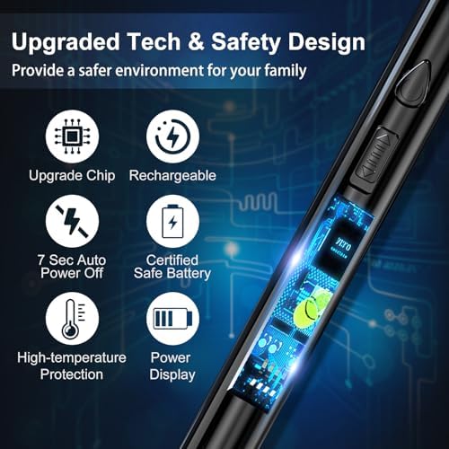 Dual pack of black KTEBO plasma lighters with USB charging cables.