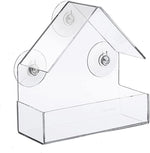 Bavision window bird feeder front view showing clear acrylic housing.
