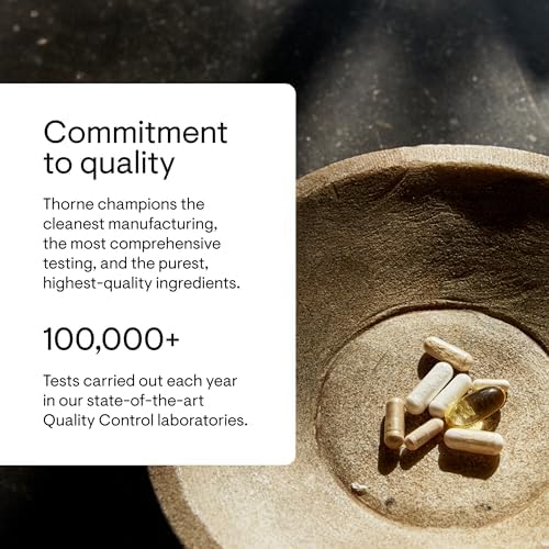 Premium fitness supplement THORNE Creatine sixty servings container back view