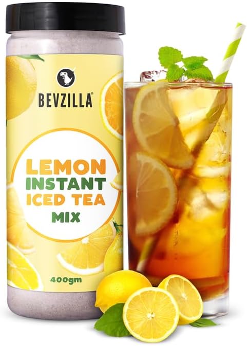 Bevzilla Lemon Instant Iced Tea Mix 400g front view refreshing beverage