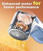 Close up of the honeycomb safety mesh on the fabric shaver.