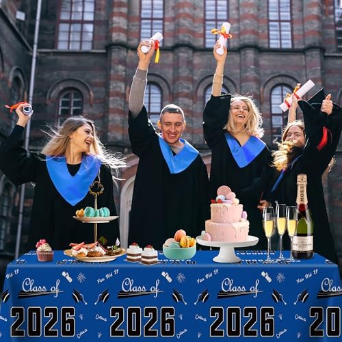 Graduation decorations table cover 54 by 108 inches