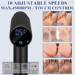 Black pedicure grinder for cracked heels and dead skin removal