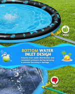 Close up view of the garden hose pipe adapter connected to the BoucyBudy water toy valve