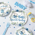 Full 213-piece Cocomigo baby shower kit components laid out