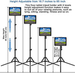 Samhousing height adjustable floor mount showing four separate extension levels up to sixty five inches
