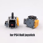 Side angle view of the dual pack yellow Hall Effect sensor modules for gamepads