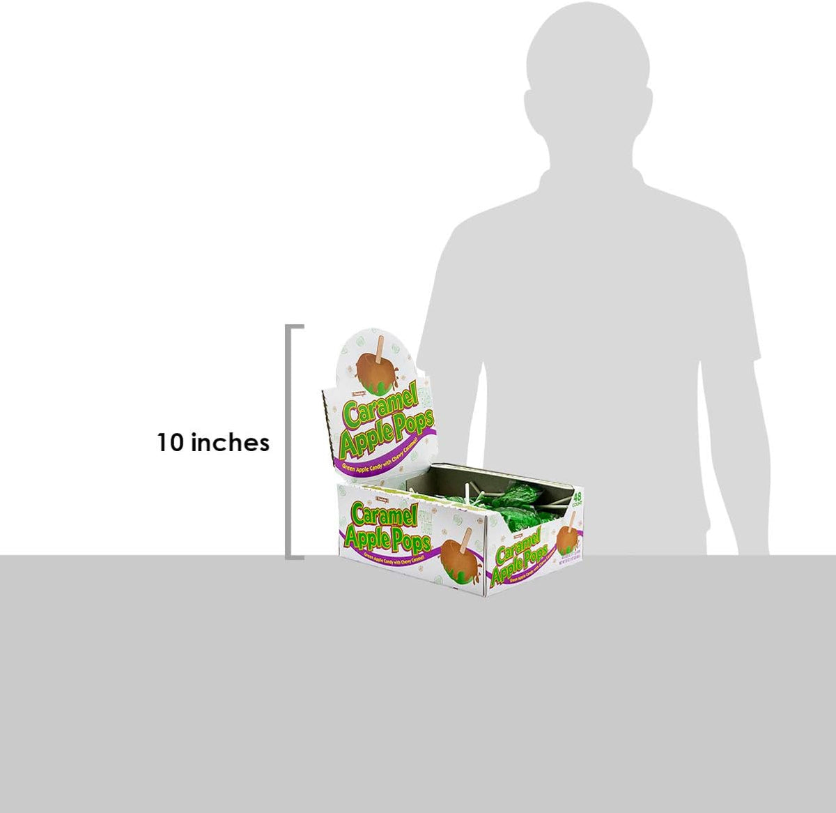 Tootsie Roll Caramel Apple Pops - Caramel Covered Green Apple Candy Lollipops - Bulk Gluten Free Candy - 1 Display Box Package - 48 Count - Image 9