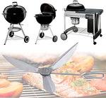 Durable steel damper blades for charcoal grill airflow regulation