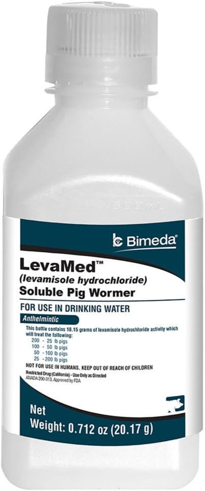 Durvet Levamed Soluble Pig Wormer front view broad spectrum swine anthelmintic