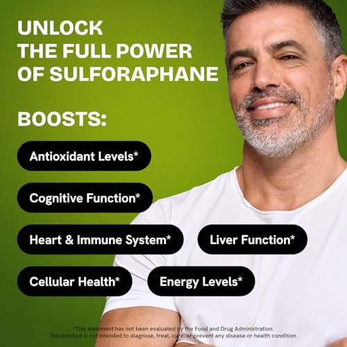 Back label of Healthbiotics Sulforaphane showing ingredients and dosage