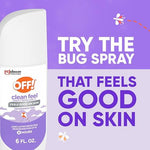 Close up of Off! Clean Feel non-greasy bug spray packaging