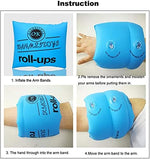 Person deflating LeaveL arm floaties for storage