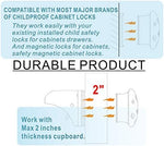 White magnetic replacement keys with adhesive holders
