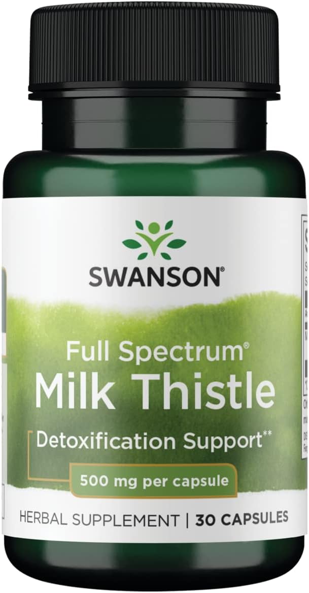 Swanson Full Spectrum Milk Thistle (500 mg) -30 Capsules - Image 1
