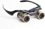 KabukiGlasses 4x13mm theater opera glasses front view in matte black showing the dual optical barrels.