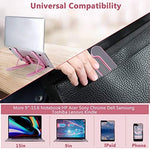 Side perspective view of pidien ergonomic laptop stand at maximum elevation angle