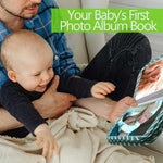 GPIRAL toddler memory book showcasing the colorful milestone stickers and vibrant inner pages.
