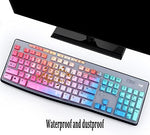 Side view showing ultra thin profile of silicone keyboard skin overlay