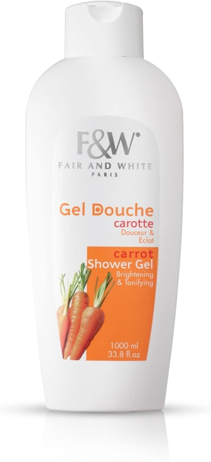 Fair and white original carrot tonifying body wash front view bottle