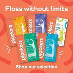 Imported Plackers Twin Line dental flossers with non slip grip handle