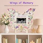 Butterfly theme baby shower keepsake frame on display