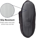Underneath view of Silverts slippers showing the slip-resistant safety sole.