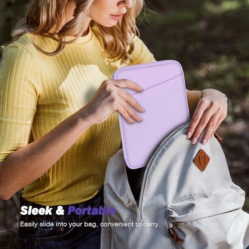 Side angle of MoKo lilac e-reader pouch