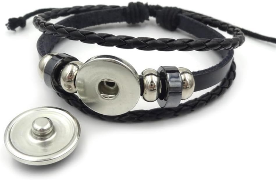Nepomi adjustable leather bracelet showing clasp mechanism