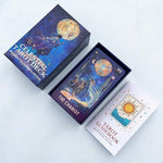 Major arcana celestial tarot cards showing detailed moon and star illustrations.
