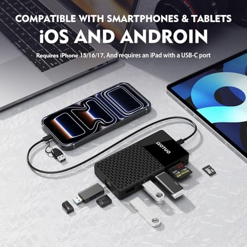YOTUO high speed external solid-state drive paired with the dual-headed USB-C connection cable.