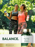 Carlyle Nutritionals royal jelly premium dietary supplement bottle showing packaging seal