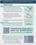 Sea-Bond 30 count zinc free upper denture adhesive wafer box