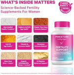 Pink Stork Fertility supplement label detail