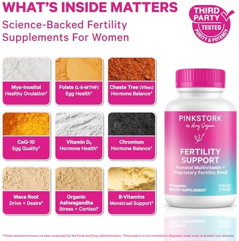 Pink Stork Fertility supplement label detail